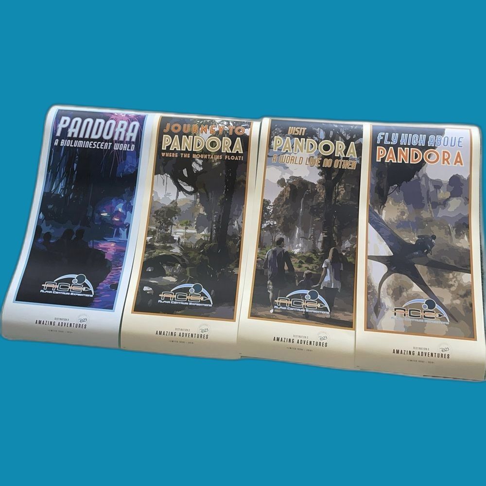 D23 Limited Edition Pandora Posters set of 4 2018 Destination D Amazing Adventur